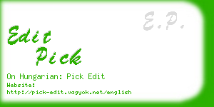 edit pick business card